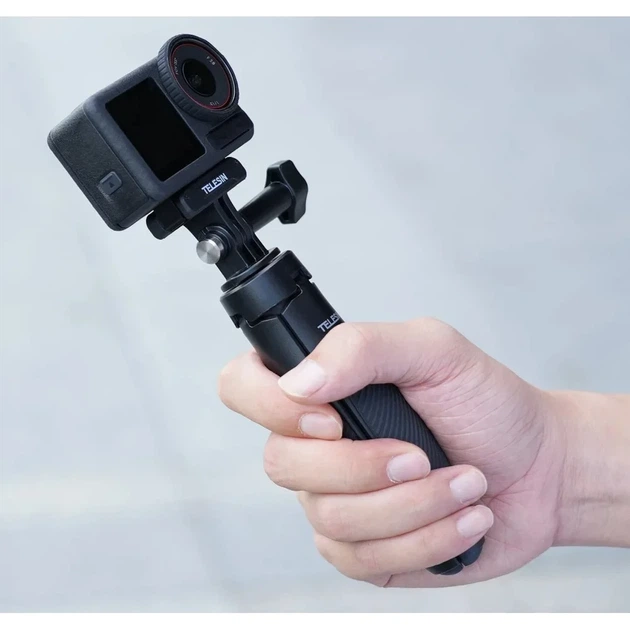Мини-штатив монопод Telesin S1-MNP-01 15–40 см 2-в-1 для экшн-камер GoPro, DJI Osmo Action и Insta360 - изображение 4