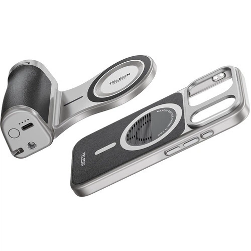 Профессиональный магнитный держатель-рукоятка Telesin Master Grip P5-MCS-22-TIP с повербанком 3200 мАч MagSafe для iPhone 17 Pro - изображение 5