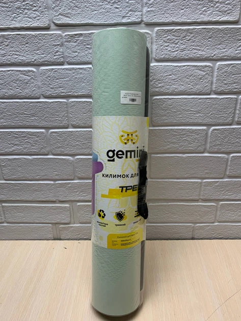 Коврик для фітнесу та йоги Gemini Sport TPE+TC 6мм (GE-60032) - изображение 4