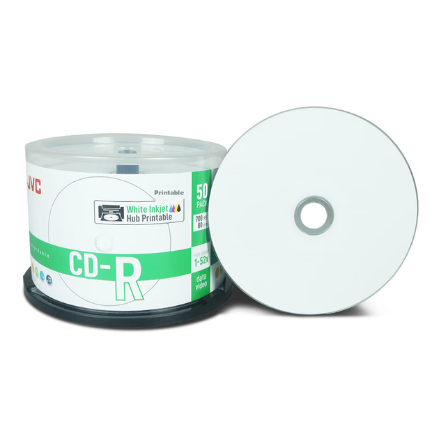 Записываемые диски JVC CD-R с высокой скоростью, 52x, 700 МБ, с возможностью персонализации обложки, 50 штук в упаковке. - изображение 5