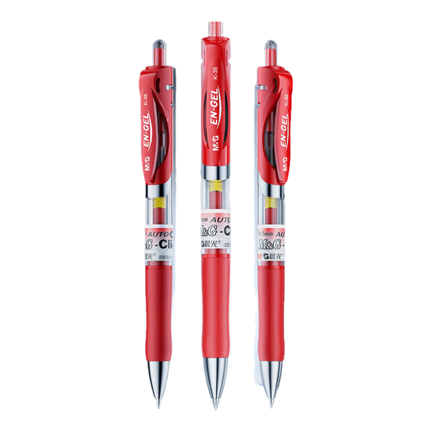 Висувна гелева ручка M&G Stationery K35, студентська червона ручка 0,5 мм, ручка для підпису, ручка з кулястим наконечником для бізнесу, високоякісне офісне приладдя, червона, 12 ручок/коробка - Фото 4 Висувна гелева ручка M&G Stationery K35, студентська червона ручка 0,5 мм, ручка для підпису, ручка з кулястим наконечником для бізнесу, високоякісне офісне приладдя, червона, 12 ручок/коробка - изображение 4