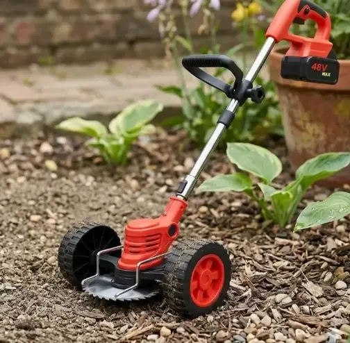 Тример акумуляторний Bosch Easy 23-045 48 В 6 А·год для трави електрокоса 12000 об хв садова коса телескопічна ніж 148 мм косарка бездротова фреза 150 мм пластикові ножі 136 мм для газону бур'янів кущів молодих пагонів саду дачі з 2 АКБ - зображення 8