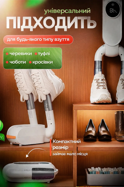 Сушилка для обуви с ультрафиолетом электрическая электросушилка сушка ботинок кроссовок носков шапок перчаток с ультрафиолетом таймером антибактериальная - изображение 3