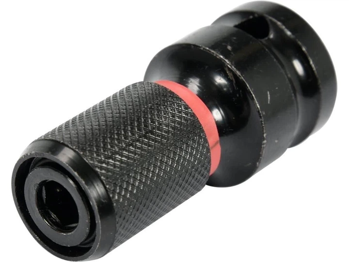Перехідник ударний з кв. 1/2" × НЕХ- 1/4" YATO, L= 50 мм - изображение 2