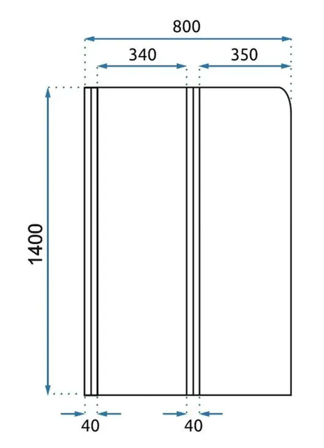 Шторка для ванны Rea Agat-2 складная 80x140 см brushed copper REA-W5696 - изображение 4