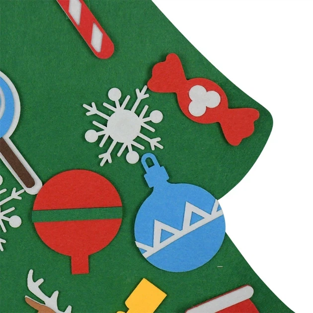 Детская елочка с игрушками из фетра на стену 95 х 70см Chrismas Free - изображение 4