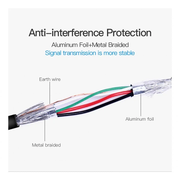 Кабель для принтера USB 2.0 AM/BM 2.0m black Vention (VAS-A16-B200) (355921) - зображення 3