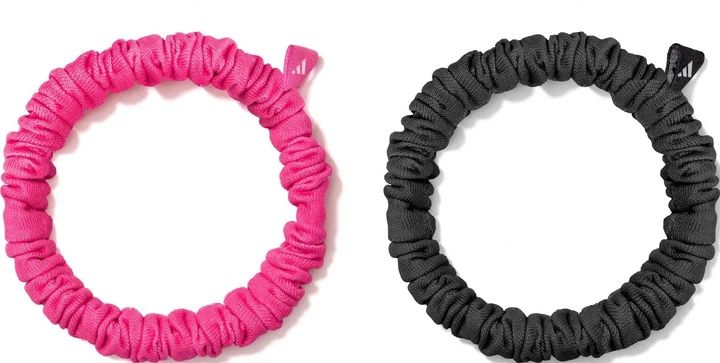 Гумки для волосся Adidas Hair Scrunchies 2pk м'яка тканина чорний, рожевий - Фото 1 Гумки для волосся Adidas Hair Scrunchies 2pk м'яка тканина чорний, рожевий - зображення 1