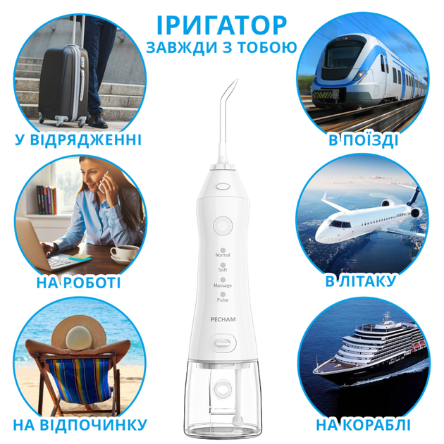 Ирригатор Pecham travel White PC-1581 (6138-49161) - изображение 5