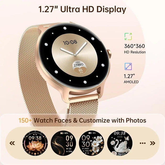 Жіночий розумний годинник Smart watch Dr03 gold - зображення 2