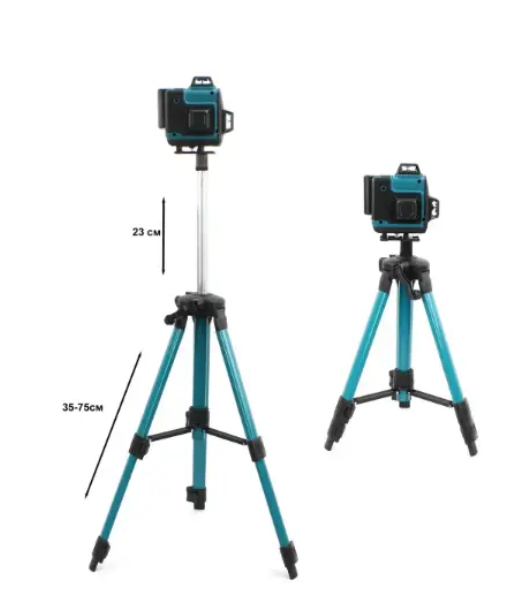 Лазерный уровень Makita SK700GDZ 4D 16 линий нивелир самовыравнивающийся зеленый 515 нм аккумуляторный 3.7 В 5000 мАч 20 м строительный профессиональный для плитки стен пола потолка ремонта монтажа со штативом кейсом - изображение 4