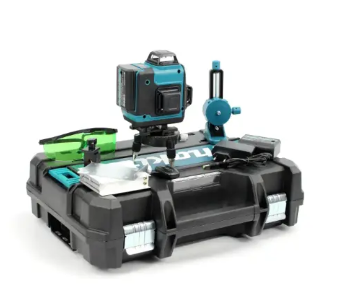 Лазерный уровень Makita SK700GDZ 4D 16 линий нивелир самовыравнивающийся зеленый 515 нм аккумуляторный 3.7 В 5000 мАч 20 м строительный профессиональный для плитки стен пола потолка ремонта монтажа со штативом кейсом - изображение 8