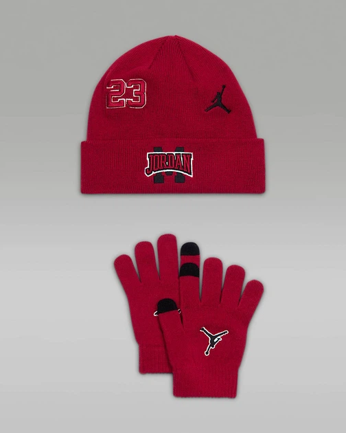 Детский вязаный набор Jordan Nike шапка и перчатки 1159864663 (Красный 8-20) на обхват головы 50-55 см - Фото 1 Детский вязаный набор Jordan Nike шапка и перчатки 1159864663 (Красный 8-20) на обхват головы 50-55 см - изображение 1