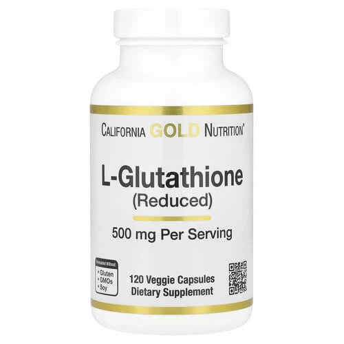 Глутатион 500 мг California Gold Nutrition L-Glutathione 120 растительных капсул - Фото 1 Глутатион 500 мг California Gold Nutrition L-Glutathione 120 растительных капсул - изображение 1