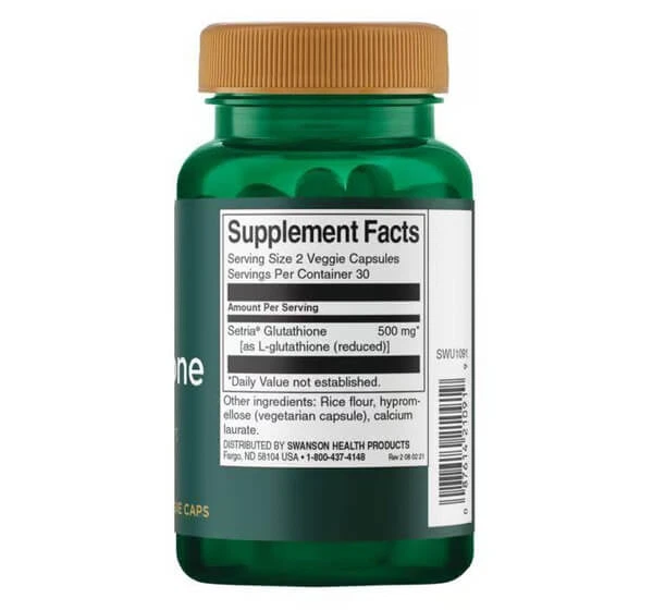 Глутатион 250 мг Swanson L-Glutathione 60 растительных капсул - Фото 2 Глутатион 250 мг Swanson L-Glutathione 60 растительных капсул - изображение 2