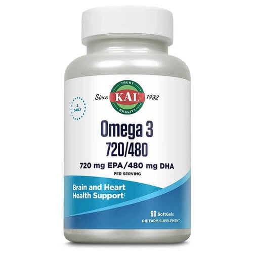 Омега-3 720 EPA / 480 DHA KAL Omega-3 60 рідких капсул