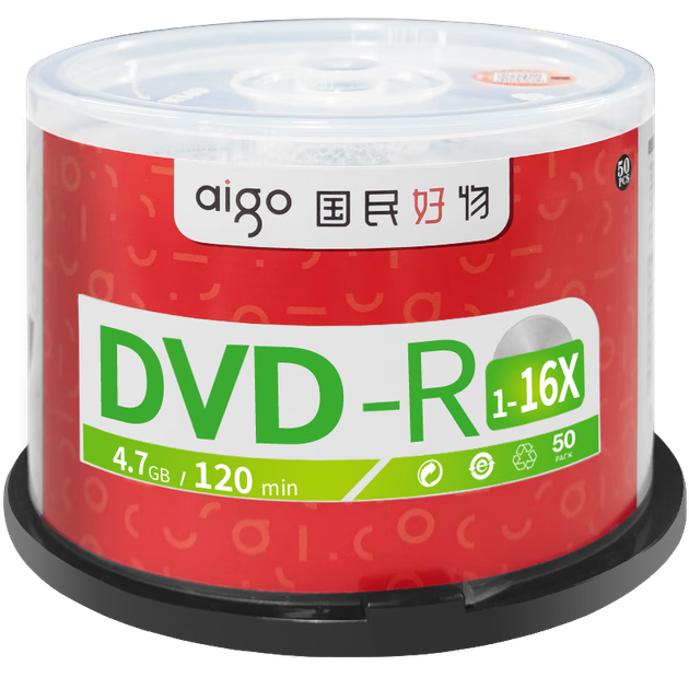 Чистые DVD-R диски/записываемые диски Aigo, скорость 16x, 4,7 ГБ, 50 штук в упаковке. - изображение 4