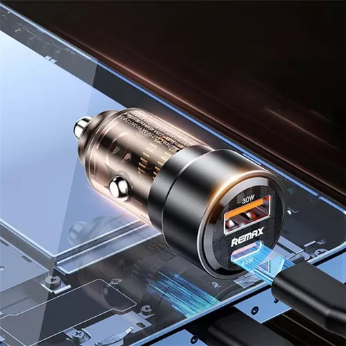 Автомобільний зарядний пристрій REMAX Walking Series 75W PD+QC 1C+1A Fast Car Charger RCC360 Black - изображение 4