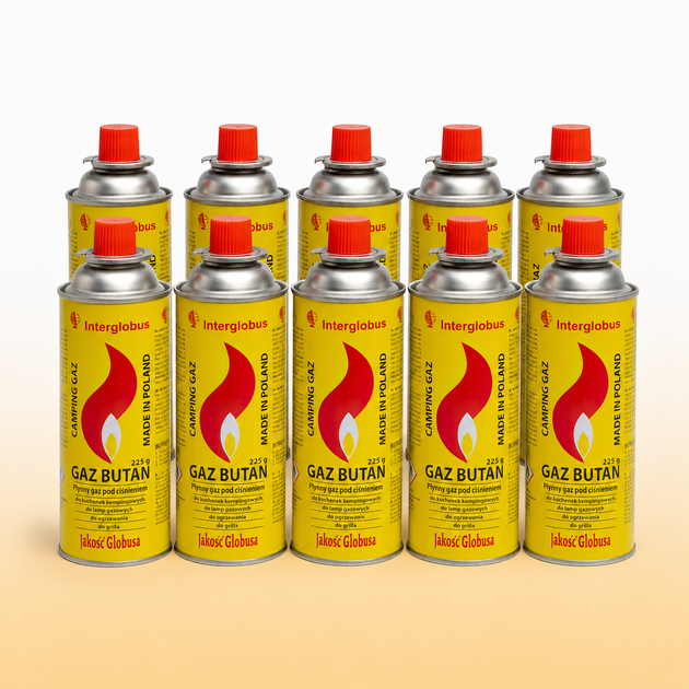 Газовый баллон универсальный 10 шт. Interglobus бутан 225g - Фото 4 Газовый баллон универсальный 10 шт. Interglobus бутан 225g - изображение 4
