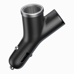 Автомобільний зарядний пристрій Baseus Y-Type CCALL-YX01 Black - Фото 1 Автомобільний зарядний пристрій Baseus Y-Type CCALL-YX01 Black - зображення 1