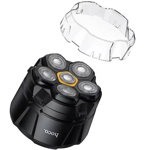 Круглая электробритва шейвер Hoco HP300 Six-blade Black - изображение 5