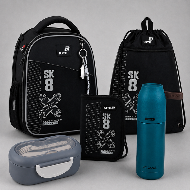 Шкільний набір Kite Education Skate SET_K26-555S-7 (рюкзак, пенал, сумка) - зображення 11