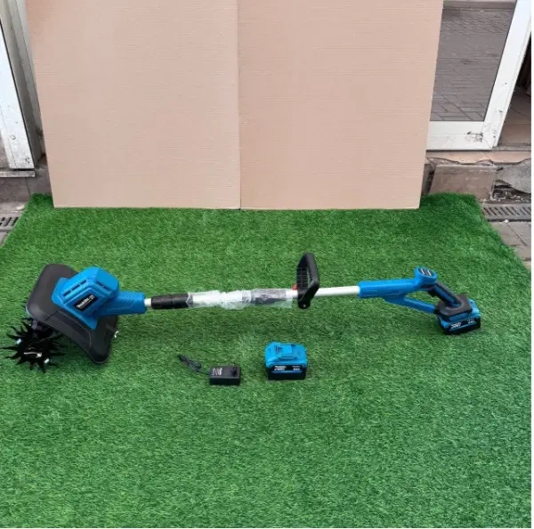 Аккумуляторный культиватор Makita 48 В ручной мотокультиватор 6 А·ч бесщеточный с 2 аккумуляторами электротяпка для рыхления прополки обработки почвы сада огорода клумб 23 см - изображение 3