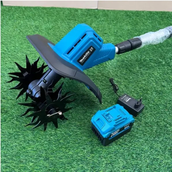 Аккумуляторный культиватор Makita 48 В ручной мотокультиватор 6 А·ч бесщеточный с 2 аккумуляторами электротяпка для рыхления прополки обработки почвы сада огорода клумб 23 см - изображение 7
