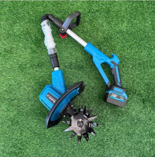Аккумуляторный культиватор Makita 48 В ручной мотокультиватор 6 А·ч бесщеточный с 2 аккумуляторами электротяпка для рыхления прополки обработки почвы сада огорода клумб 23 см - изображение 10