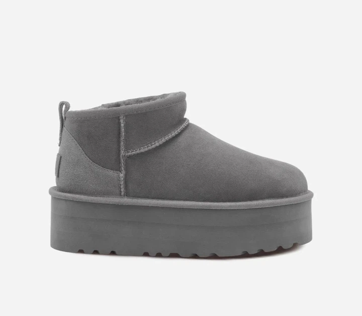 Уги на платформі UGG Classic Ultra Mini Platform Black 40 розмір сірі - Фото 3 Уги на платформі UGG Classic Ultra Mini Platform Black 40 розмір сірі - изображение 3
