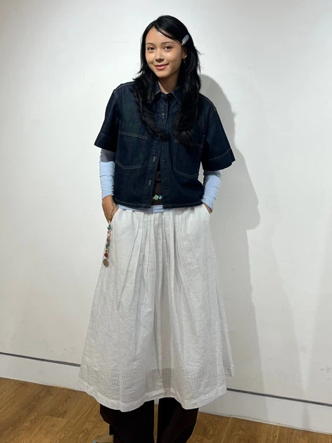 Юбка миди летняя женская Uniqlo 409014594 XL Белая (1161549102) - изображение 6