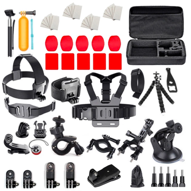 Uniwersalny zestaw akcesoriów 63 w 1 do kamer sportowych GoPro, DJI, Insta360, SJCam, Eken (5907769372223) - Zdjęcie 1 Uniwersalny zestaw akcesoriów 63 w 1 do kamer sportowych GoPro, DJI, Insta360, SJCam, Eken (5907769372223) - obraz 1
