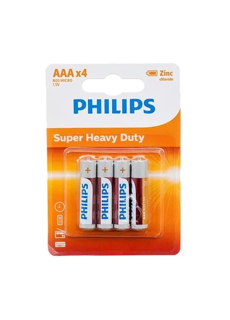 Батарейки Philips LR03A4B/10 AAA, 1,5 В, 4 шт., алкалінові, блістер - Фото 2 Батарейки Philips LR03A4B/10 AAA, 1,5 В, 4 шт., алкалінові, блістер - изображение 2