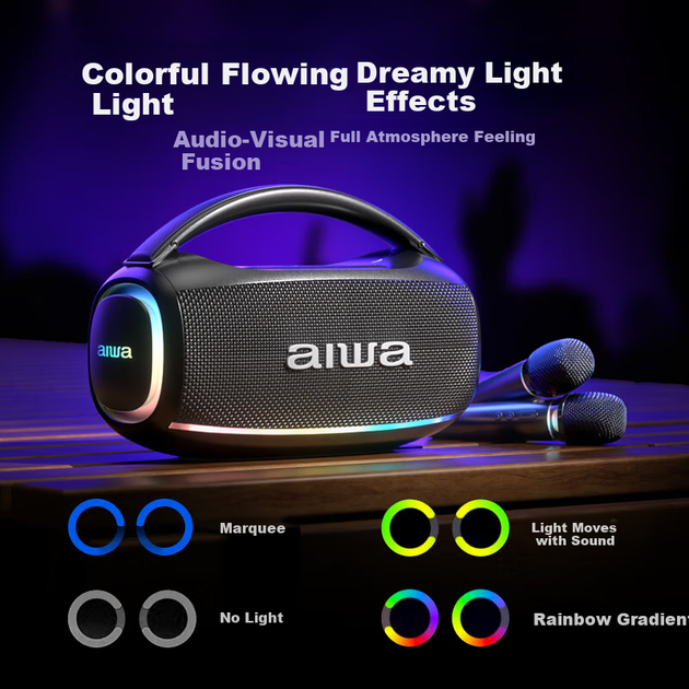 Портативная колонка Aiwa AH-22 20W RGB - Фото 3 Портативная колонка Aiwa AH-22 20W RGB - изображение 3
