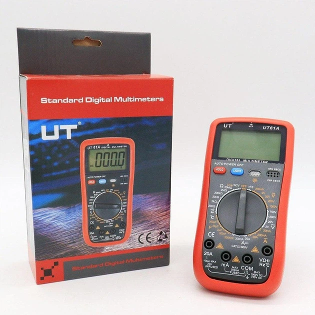 Цифровой мультиметр DT UT-61A с подсветкой экрана + Термопара - изображение 2