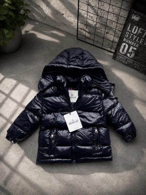 Дитяча куртка для хлопчика MONCLER 86-92 см темно-синя матова ЄВРОзима - Фото 1 Дитяча куртка для хлопчика MONCLER 86-92 см темно-синя матова ЄВРОзима - зображення 1