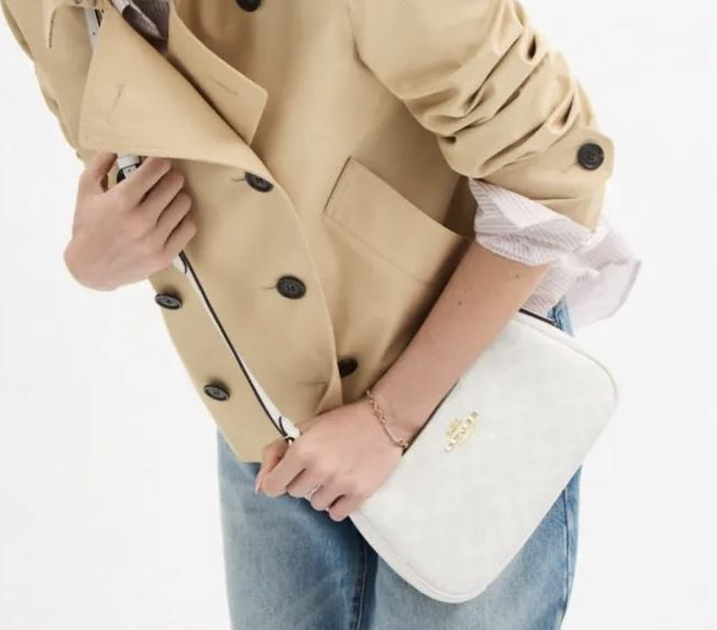 Coach Teri 25 — жіноча сумка-месенджер, екошкіра, знімний ремінець з логотипом, середня - изображение 5