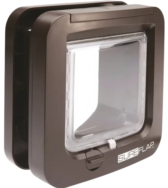 Умная дверца для котов SureFlap с микрочипом | автоматический кошачий люк Smart Cat Flap коричневая уценка - изображение 2