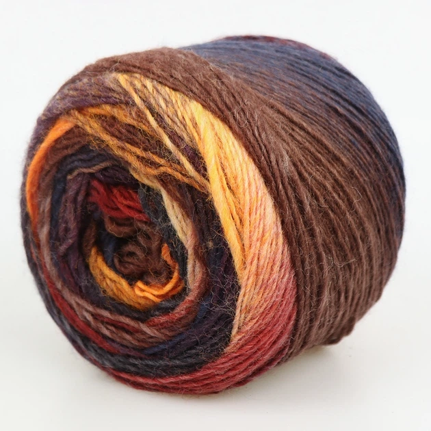 Пряжа YarnArt Lana Fresco, Апельсиновый кофе №8111 - 100 г / 380 м, секционная шерстяная пряжа для шалей, бактусов, свитеров и аксессуаров - изображение 2