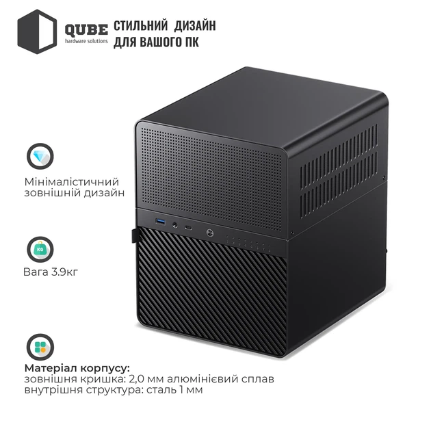 Корпус JONSBO N3 Black без БП (N3 Black) - изображение 3