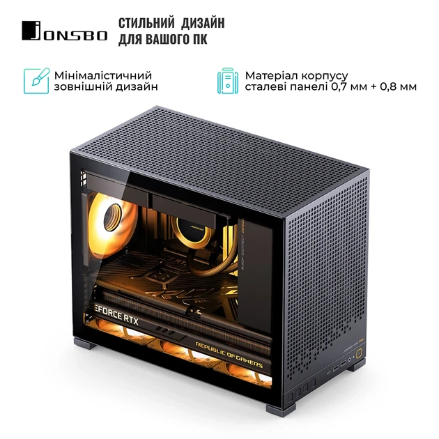 Корпус Jonsbo D32 PRO Black - зображення 6