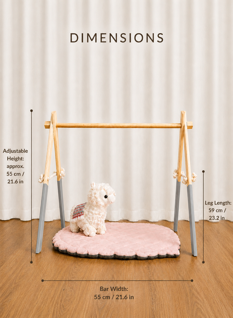 Підлоговий мобіль без іграшок Стійка Baby Gym Дитячий ігровий тренажер Сірий - Фото 3 Підлоговий мобіль без іграшок Стійка Baby Gym Дитячий ігровий тренажер Сірий - зображення 3