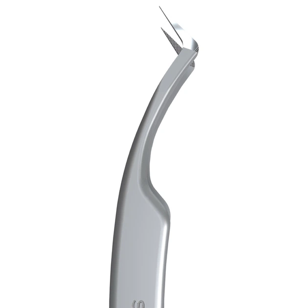 Пінцет STALEKS PRO Expert 45 Type 2 професійний для вій з насічками L-образний, 40' - TE-45/2 - изображение 4
