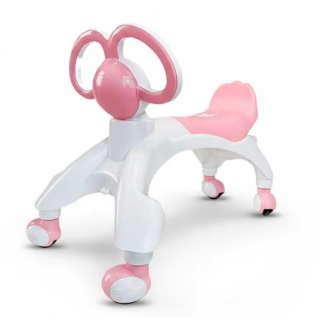 Ходунки-біговел дитячі 4 колеса з вушками-ручками BABY WALKER, Рожевий - Фото 1 Ходунки-біговел дитячі 4 колеса з вушками-ручками BABY WALKER, Рожевий - зображення 1