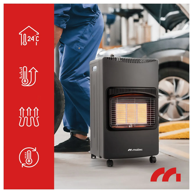 Газовый обогреватель MalTec GAS-5000WT 4,2 кВт керамический с редуктором и шлангом, складной. - Фото 9 Газовый обогреватель MalTec GAS-5000WT 4,2 кВт керамический с редуктором и шлангом, складной. - изображение 9