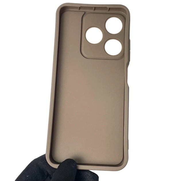 Чехол силиконовый Soft Touch с 3D принтом для TECNO Spark 10 (KI5q) коричневый (Полная защита камеры, с точными вырезами под кнопки) - изображение 2