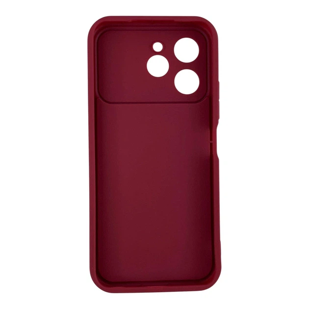 Чехол силиконовый Soft Touch для Tecno Spark 40 (KM5n) бордовый (Полная защита камеры) - Фото 2 Чехол силиконовый Soft Touch для Tecno Spark 40 (KM5n) бордовый (Полная защита камеры) - изображение 2
