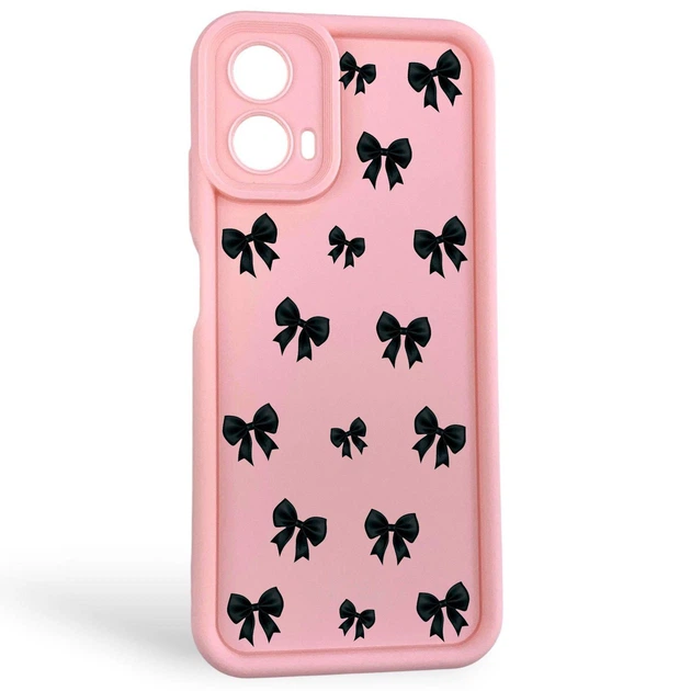 Чехол силиконовый Soft Touch с 3D принтом для Motorola G34 розовый (Полная защита камеры) - Фото 1 Чехол силиконовый Soft Touch с 3D принтом для Motorola G34 розовый (Полная защита камеры) - изображение 1
