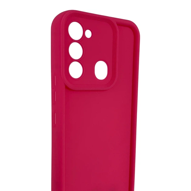 Чехол силиконовый Soft Touch для Tecno Spark 8С (KG5k) малиновый (Полная защита камеры) - Фото 3 Чехол силиконовый Soft Touch для Tecno Spark 8С (KG5k) малиновый (Полная защита камеры) - изображение 3