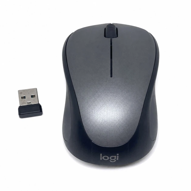 Бездротова миша Logitech M235 2nd Gen, 1000 DPI, USB-приймач, 3 кнопки, Grey - Фото 1 Бездротова миша Logitech M235 2nd Gen, 1000 DPI, USB-приймач, 3 кнопки, Grey - изображение 1